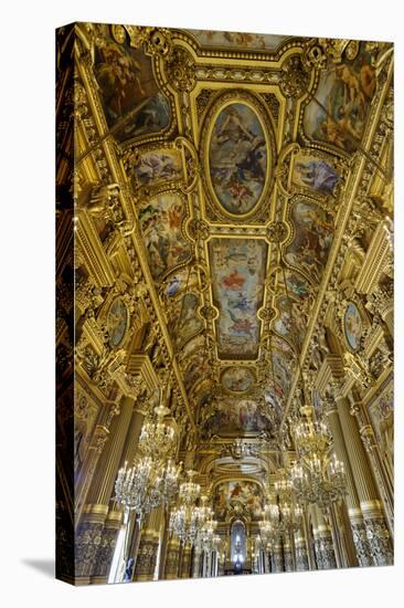 Le Grand Foyer with Frescoes and Ornate Ceiling by Paul Baudry, Opera Garnier, Paris, France-G & M Therin-Weise-Premier Image Canvas