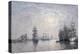 Le Havre, Eure Basin, Sailing Boats at Anchor, Sunset-Eugène Boudin-Premier Image Canvas