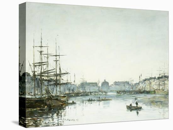 Le Havre, Le Bassin du Commerce-Eugène Boudin-Premier Image Canvas