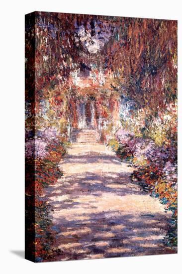 Le Jardin a Giverny-Claude Monet-Stretched Canvas