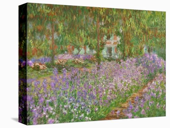 Le jardin a Giverny.-Claude Monet-Premier Image Canvas