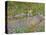 Le jardin a Giverny.-Claude Monet-Premier Image Canvas