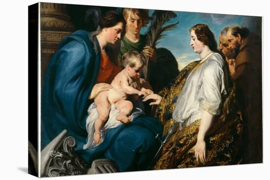 Le Mariage Mystique De Sainte Catherine  (The Mystical Marriage of Saint Catherine) Peinture D' An-Anthony Van Dyck-Premier Image Canvas