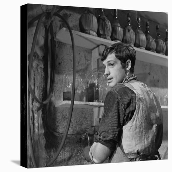 Le Mauvais Chemin LA VIACCIA by MauroBolognini with Jean-Paul Belmondo, 1961 (b/w photo)-null-Stretched Canvas