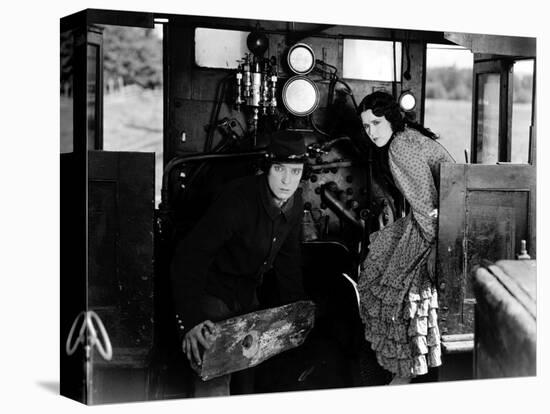 Le mecano by la General THE GENERAL by and with Buster Keaton, Marion Mack, 1927 (b/w photo)-null-Stretched Canvas