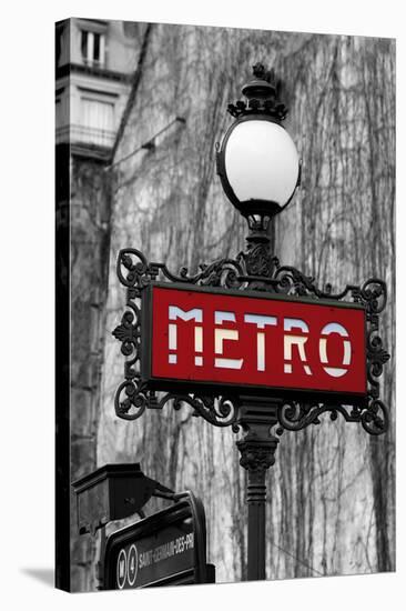 Le Metro Rouge-Bill Philip-Stretched Canvas