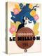Le Million, Rene Lefevre, Annabella, French poster art, 1931-null-Stretched Canvas