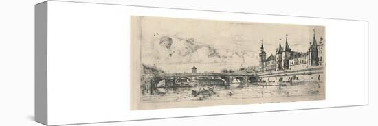 'Le Pont-Au-Change (2nd State, 6 1/8 x 13 1/16 Inches)', 1854, (1927)-Charles Meryon-Premier Image Canvas