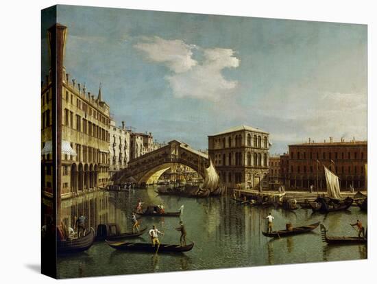 Le Pont du Rialto-the Rialto-bridge, Venice, R. F. 1961-32.-Canaletto-Premier Image Canvas