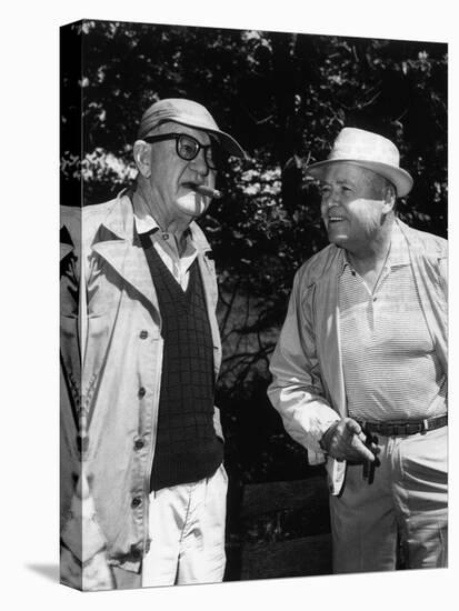 Le realisateur John Ford and Henry Hathaway sur le tournage du film La conquete by l' ouest How the-null-Stretched Canvas