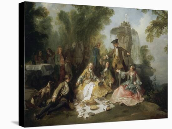 Le Repas au retour de la chasse-Nicolas Lancret-Premier Image Canvas