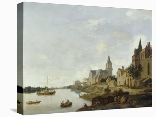 Le Rhin à Emmerich (Allemagne) avec l'église Saint-Martin-Jan Van Der Heyden-Premier Image Canvas