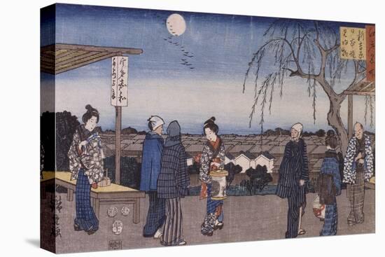 Le saule qui se retourne "Mikaeri Yanagi"-Ando Hiroshige-Premier Image Canvas