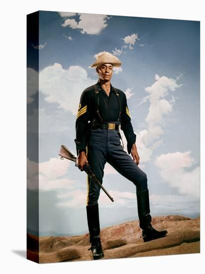 Le Sergent Noir SERGEANT RUTLEDGE by JohnFord with Woody Strode, 1960 (photo)-null-Stretched Canvas