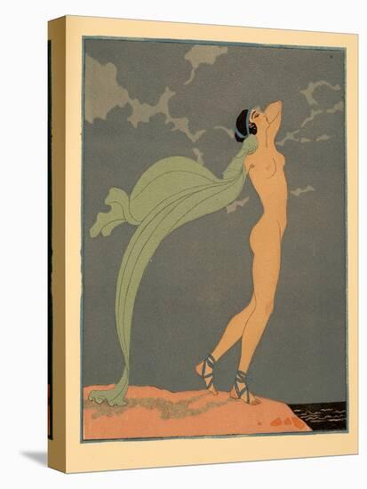 Le Silence De Mnasidika, Illustration from Les Chansons De Bilitis, by Pierre Louys, Pub. 1922 (Poc-Georges Barbier-Premier Image Canvas