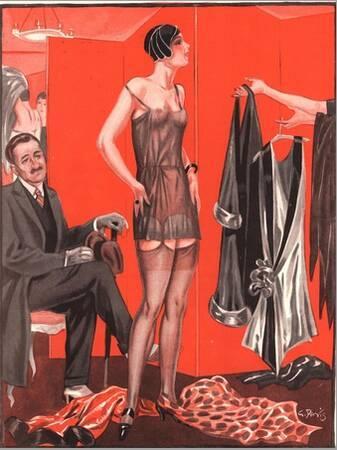 Le Sourire, Erotica Sales Womens Underwear, France, 1920' Giclee