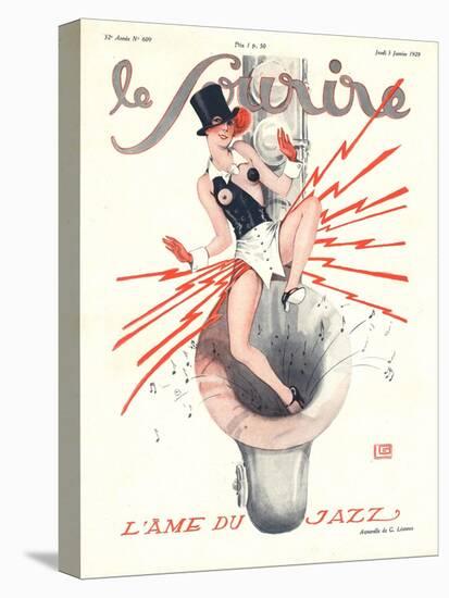 Le Sourire, Glamour Music Saxophones Erotica Magazine, France, 1920-null-Premier Image Canvas