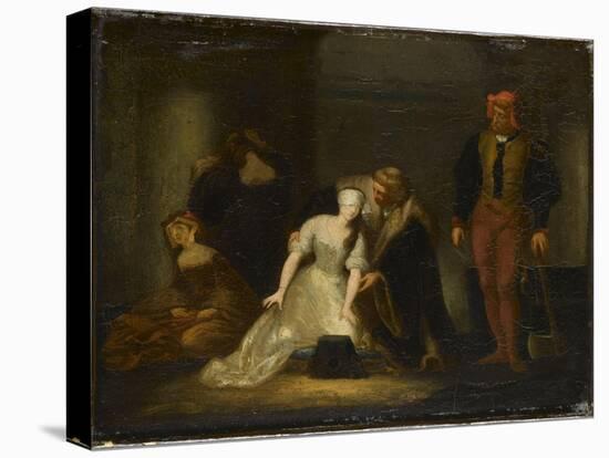 Le supplice de Jane Grey. Etude-Paul Delaroche-Premier Image Canvas