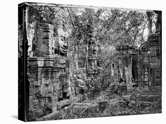 Le temple du Bayon, côté oriental du troisième étage vu depuis le nord, 1866 ou 1873?-Emile Gsell-Premier Image Canvas