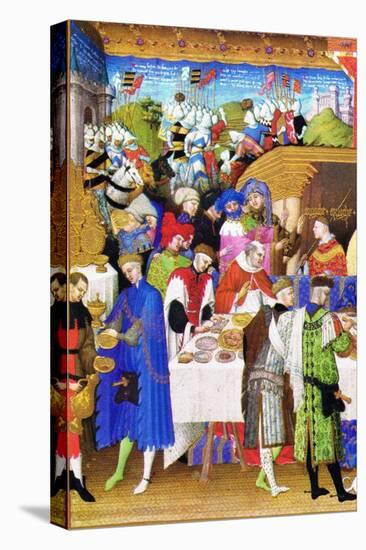 Le Tres Riches Heures Du Duc De Berry - January-Paul Herman & Jean Limbourg-Stretched Canvas