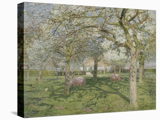 Le verger au printemps-Emile Claus-Premier Image Canvas