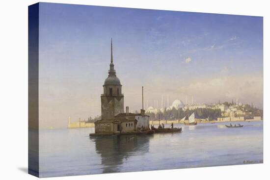 Leander's Tower with Constantinople Beyond-Carl Neumann-Premier Image Canvas