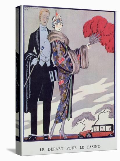 Leaving For the Casino. Illustration For La Gazette du Bon Ton, 1923-Georges Barbier-Premier Image Canvas