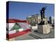 Lebanese Flag and the Martyrs Statue in the Bcd, Lebanon, Middle East-Gavin Hellier-Premier Image Canvas