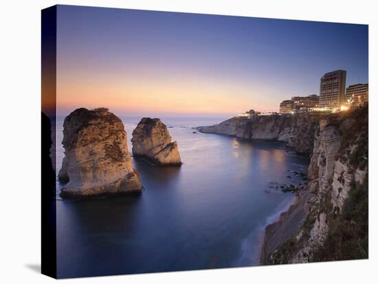 Lebanon, Beirut, the Corniche, Pigeon Rocks-Michele Falzone-Premier Image Canvas