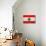 Lebanon Flag Design with Wood Patterning - Flags of the World Series-Philippe Hugonnard-Stretched Canvas displayed on a wall