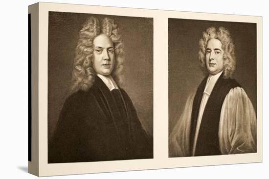 Left: Henry Sacheverell D.D. Right: Francis Atterbury, Bishop of Rochester, Pub. 1902 (Collotype)-Godfrey Kneller-Premier Image Canvas