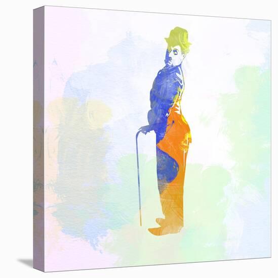 Legendary Chaplin Watercolor-Olivia Morgan-Stretched Canvas