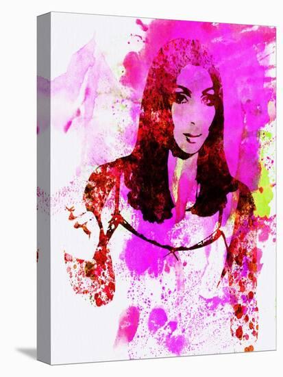 Legendary Cher Watercolor-Olivia Morgan-Stretched Canvas