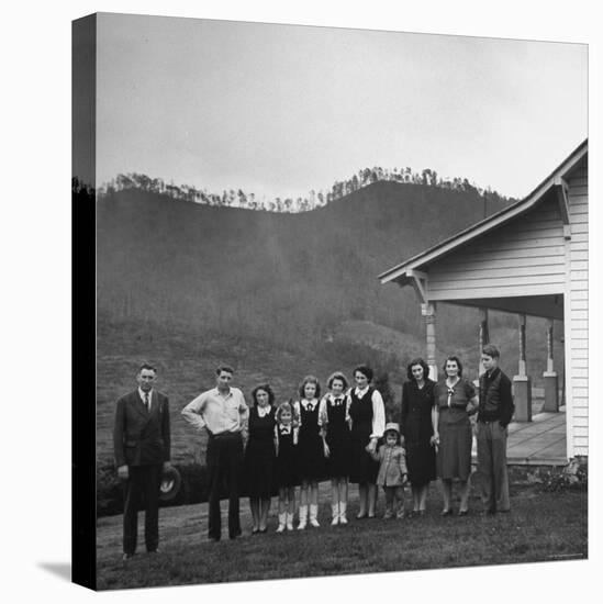 Legendary Country Western Music Carter Family: A.P. and Ezra with Family-Eric Schaal-Premier Image Canvas