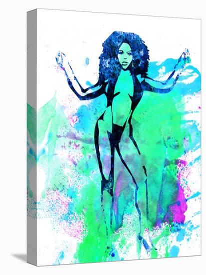 Legendary Lil Kim Watercolor-Olivia Morgan-Stretched Canvas