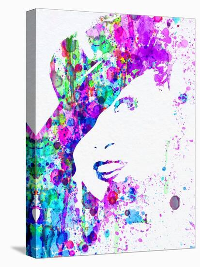 Legendary Marlene Dietrich Watercolor I-Olivia Morgan-Stretched Canvas