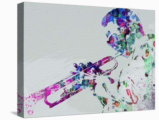 Legendary Miles Davis Watercolor-Olivia Morgan-Stretched Canvas