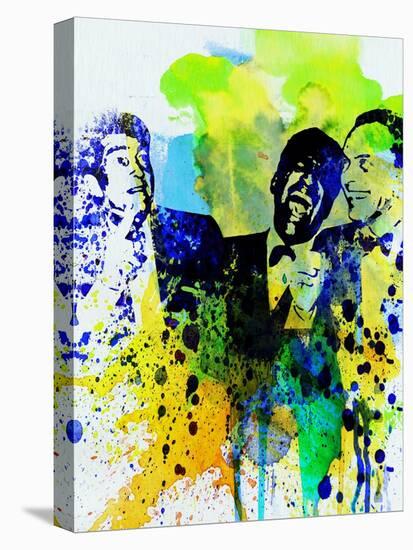 Legendary Rat Pack Watercolor-Olivia Morgan-Stretched Canvas