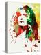 Legendary Robert Plant Watercolor-Olivia Morgan-Stretched Canvas