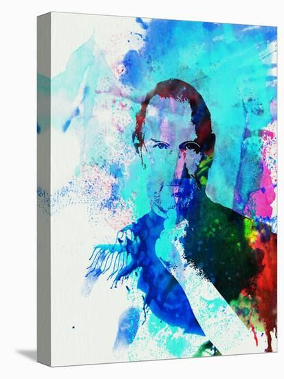Legendary Steve Jobs Watercolor-Olivia Morgan-Stretched Canvas