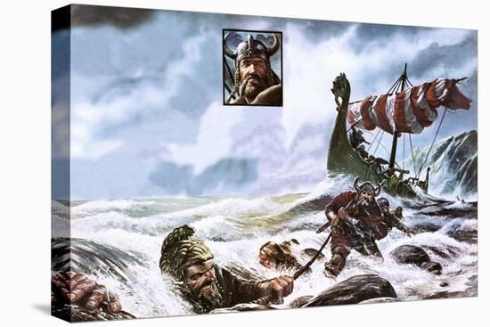 Leif Ericsson's Discovery of North America-Oliver Frey-Premier Image Canvas