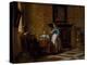 Leisure time in an elegant Setting, c.1663-65-Pieter de Hooch-Premier Image Canvas