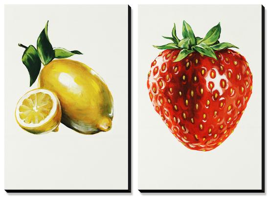 Lemon Strawberry-Sydney Edmunds-Stretched Canvas