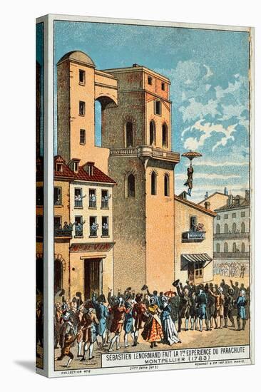 Lenormand Jumps from the Tower of the Montpellier Observatory, 1783, 19th Century-null-Premier Image Canvas