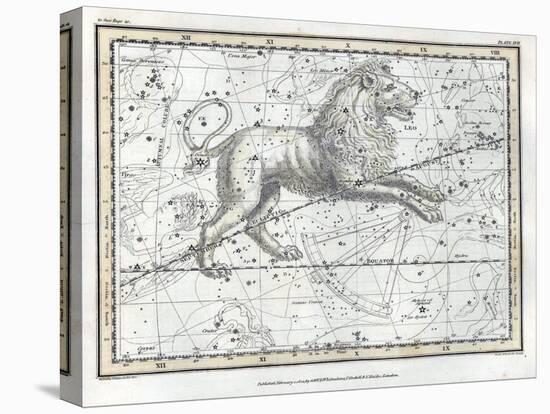 Leo Constellation, Zodiac, 1822-Science Source-Premier Image Canvas