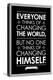 Leo Tolstoy Changing The World Quote-null-Stretched Canvas