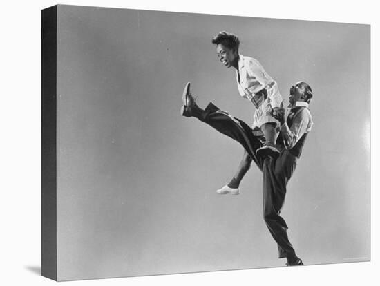 Leon Ames and Willa Mae Ricker Demonstrating a Step of the Lindy Hop-Gjon Mili-Premier Image Canvas