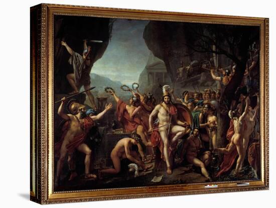 Leonidas to Thermopyls Episode of the Battle of the Thermopyls in 480 Bc, 1814 (Oil on Canvas)-Jacques Louis David-Premier Image Canvas