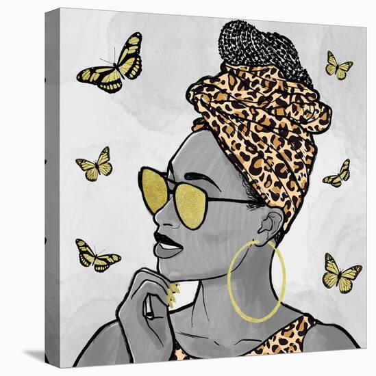 Leopard And Butterfly Fashion-Marcus Prime-Stretched Canvas