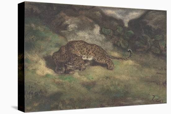 Leopard and Serpent, 1810–75-Antoine Louis Barye-Premier Image Canvas